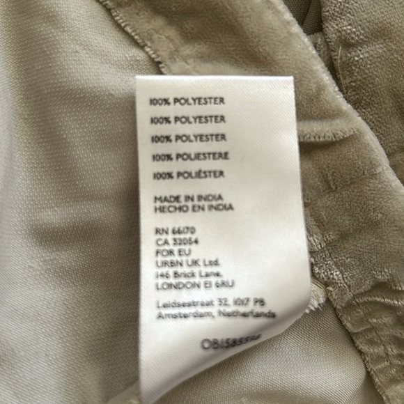 NWOT Free People, Annalise Velvet Mini Skirt, Size 4 in Morning Oat - Picture 6 of 7